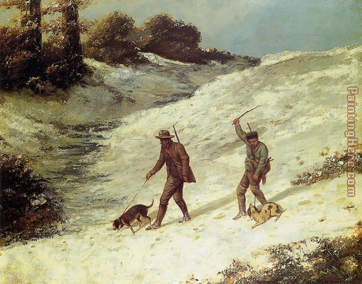Gustave Courbet Poachers in the Snow